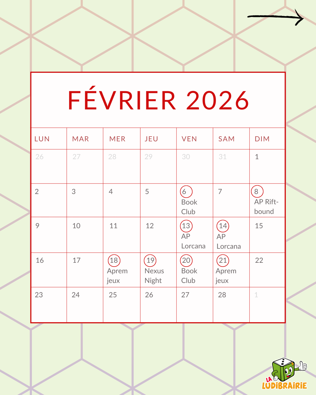 Planning d'animations février 2026