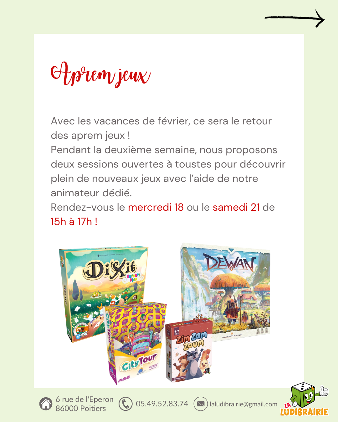 Planning d'animations f&eacute;vrier 2026