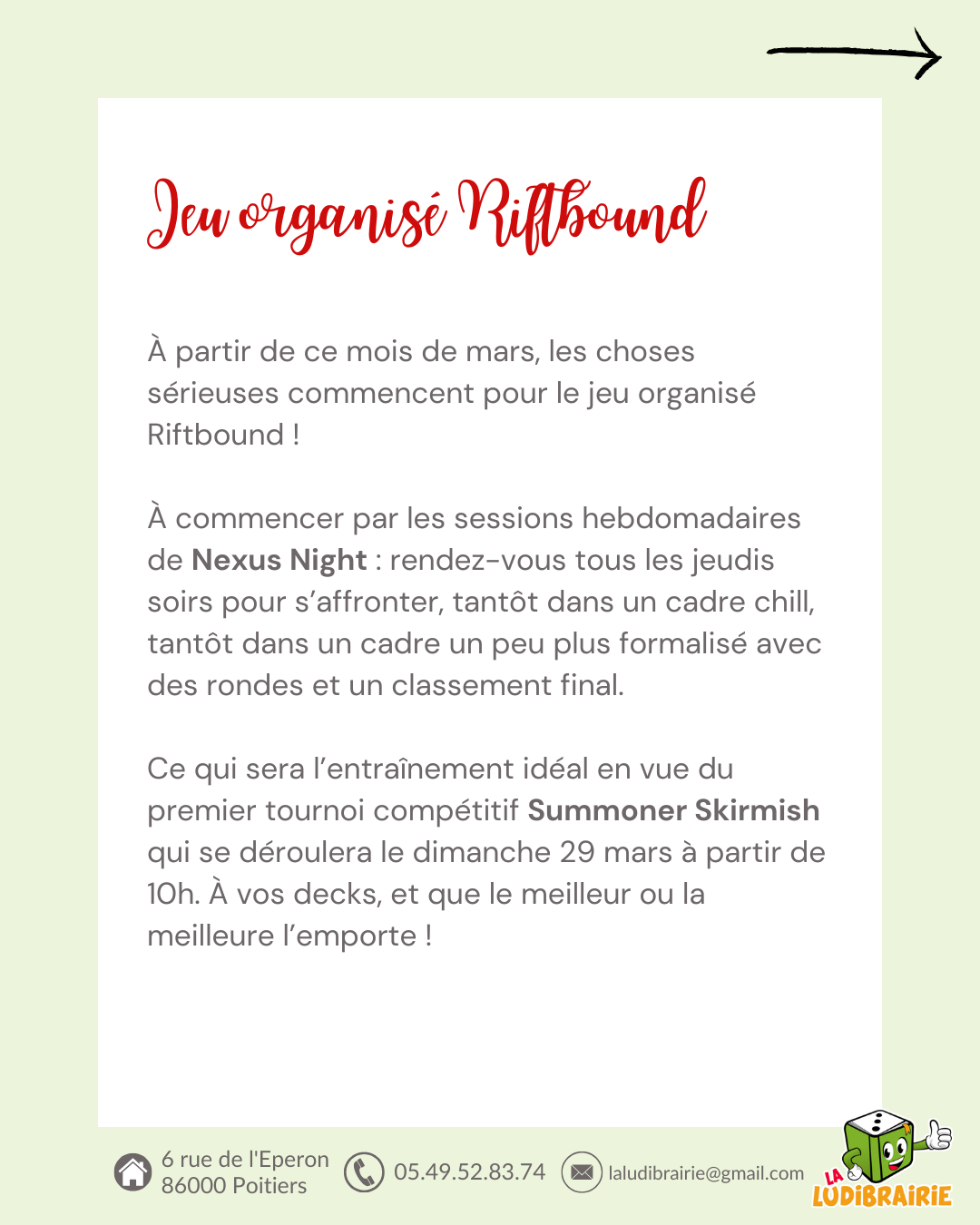 Planning d'animations mars 2026